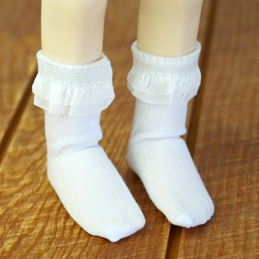 BJD кукла 1/6 носки для шарнирной куклы белые короткие Защитные 11 &quot27 см 1/4 1/3 Yosd MSD DK