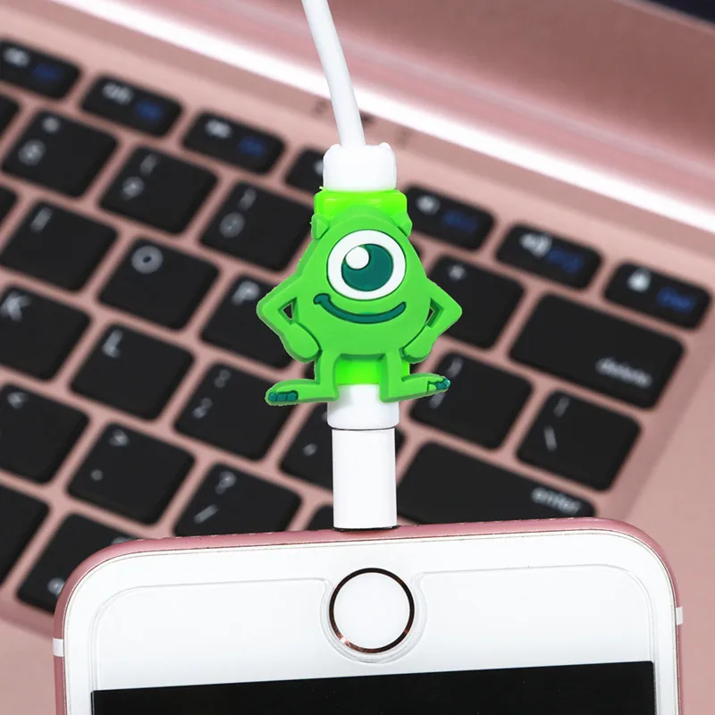 FFFAS мультфильм рисунок кабель протектор USB устройство для сматывания кабеля для Apple IPhone 4 5 5S 6 6s 7 8 X Plus кабель защиты милые украшения