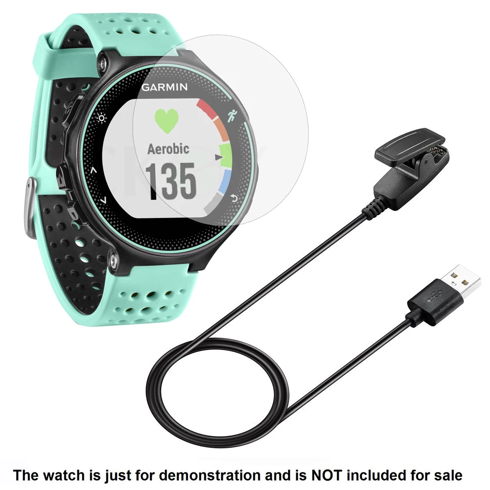 USB-кабель для зарядки зарядное устройство + Защитная пленка экрана Garmin Forerunner 235