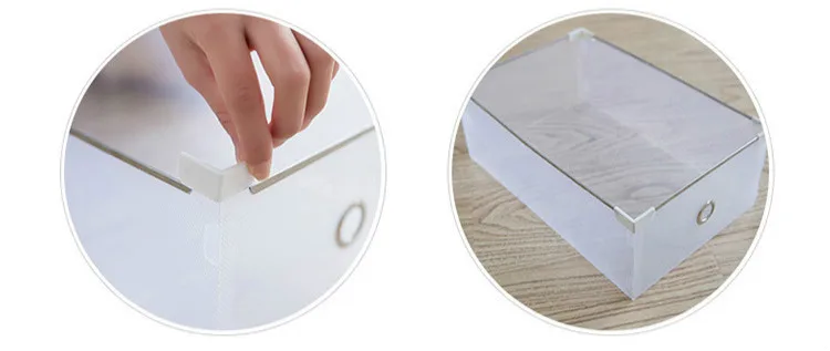 5 шт DIY складная коробка для обуви пластиковая коробка для хранения обуви ботинки Косметика игрушки органайзер для детей/женщин/мужчин ящик отделочные коробки чехол