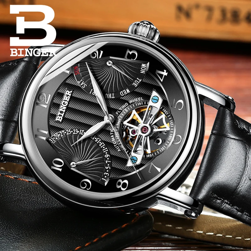 Мужские часы с большим циферблатом Montre homme деловые автоматические турбийоном