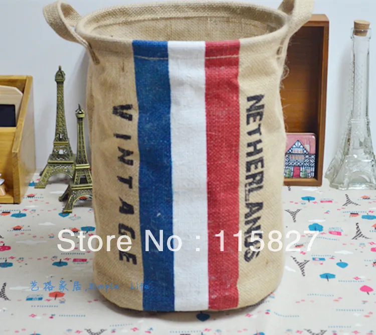 Бесплатная доставка! Натуральная льняная складная сумка для хранения с