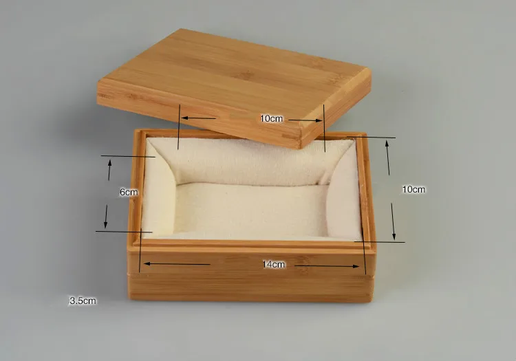 Качественная маленькая бамбуковая коробка модные украшения простое хранение