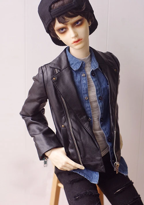Кожаная шуба BJD для 1/3 SD13 SD17 белого и черного цвета 2 цвета|Куклы| |