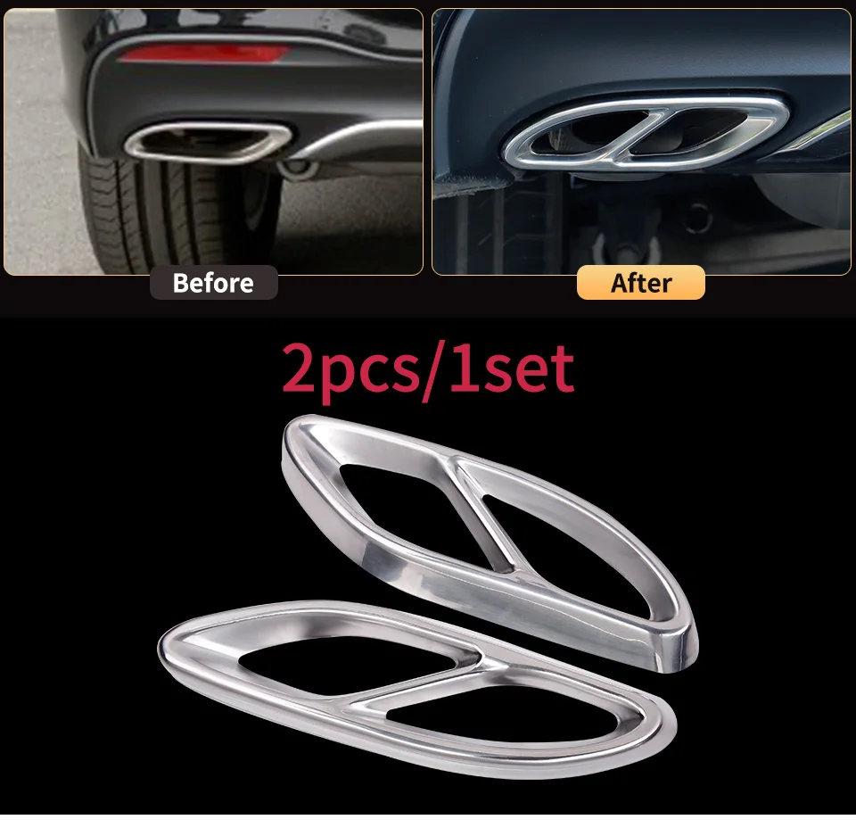 Крышка выхлопной трубы отделкой для Mercedes Benz W176 B W246 C W205 E w213 GLC GLE w166 c292 купе 350d GLS amg аксессуары класса