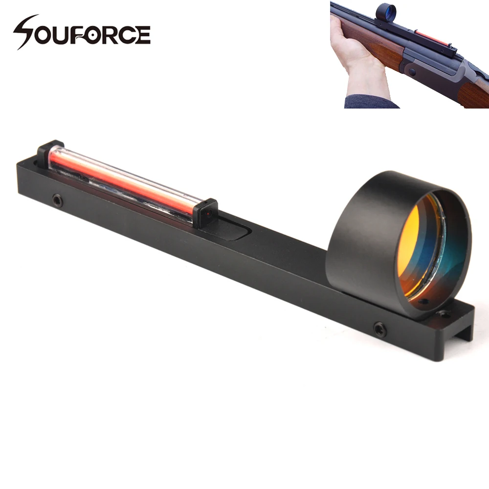 

1x25 Red Fiber Red Dot Sight Scope Holographic Sight Fit Shotgun Rib Rail Hunting Shooting Hunting Accessory