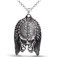 mj jewelry alien v predator metal pendant necklace alien mask cosplay jewelry gifts accessories