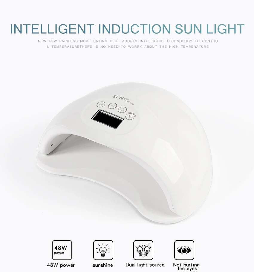LIDAN SUN 5 Plus 48 Вт Светодиодная лампа, УФ-светильник, Сушилка для ногтей, штепсельная вилка США, УФ-светодиодная лампа, лампа для УФ-вибратора, Luz, солнечные последователи+ скидка 3