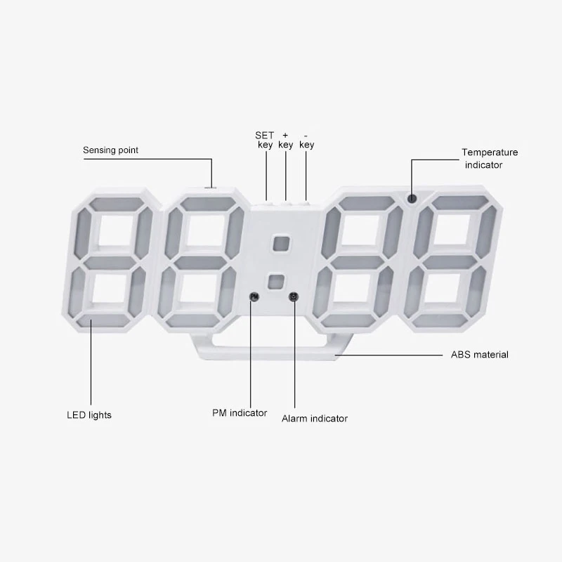 ZOTOONE 3D Номер светодио дный светодиодный цифровой будильник электронные