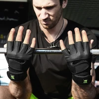 roaming gym gloves half finger excellent abrasion resistance breathable black gloves great for exercise fitness workout