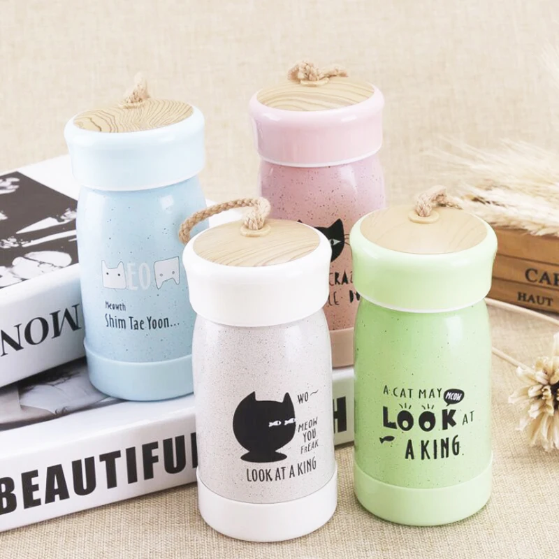 Анти глажка стекло внутреннее портативная кружка для путешествий Милая школьная