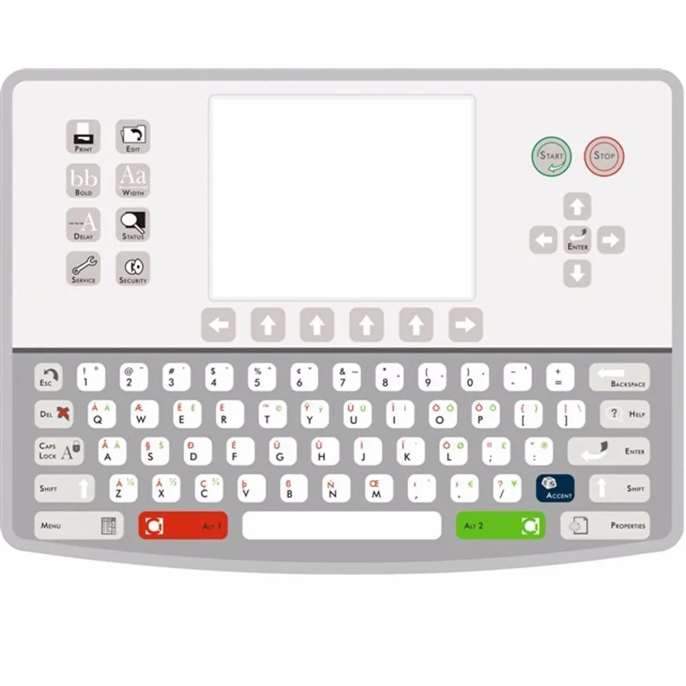 004 1010 английская Клавиатура мембрана для Citronix ci1000 ci750 ci580 ci2000 Запчасти струйных
