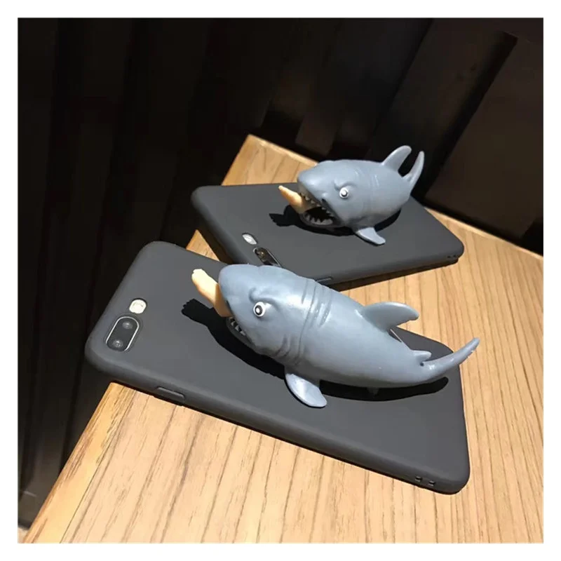 Coque for iPhone 6 6plus 7 plus Squishy Case Kneading 3D Piranha Shark TPU Phone Cover Shell Fundas Capa Apple |