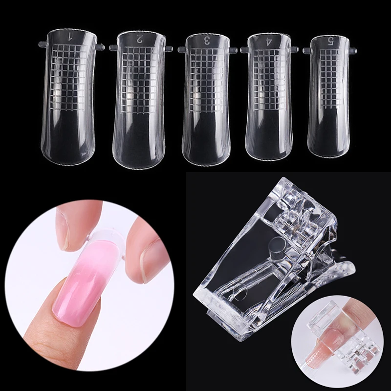 20/100 шт быстрое строительство поли гель пресс-форм накладных ногтей лак для