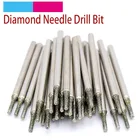 Алмазная шлифовальная головка с хвостовиком 2,35 мм, 10 шт., сверло с иглой для гравировки, резьбы полировки стекла, нефрита, камня, сверла, вращающиеся инструменты
