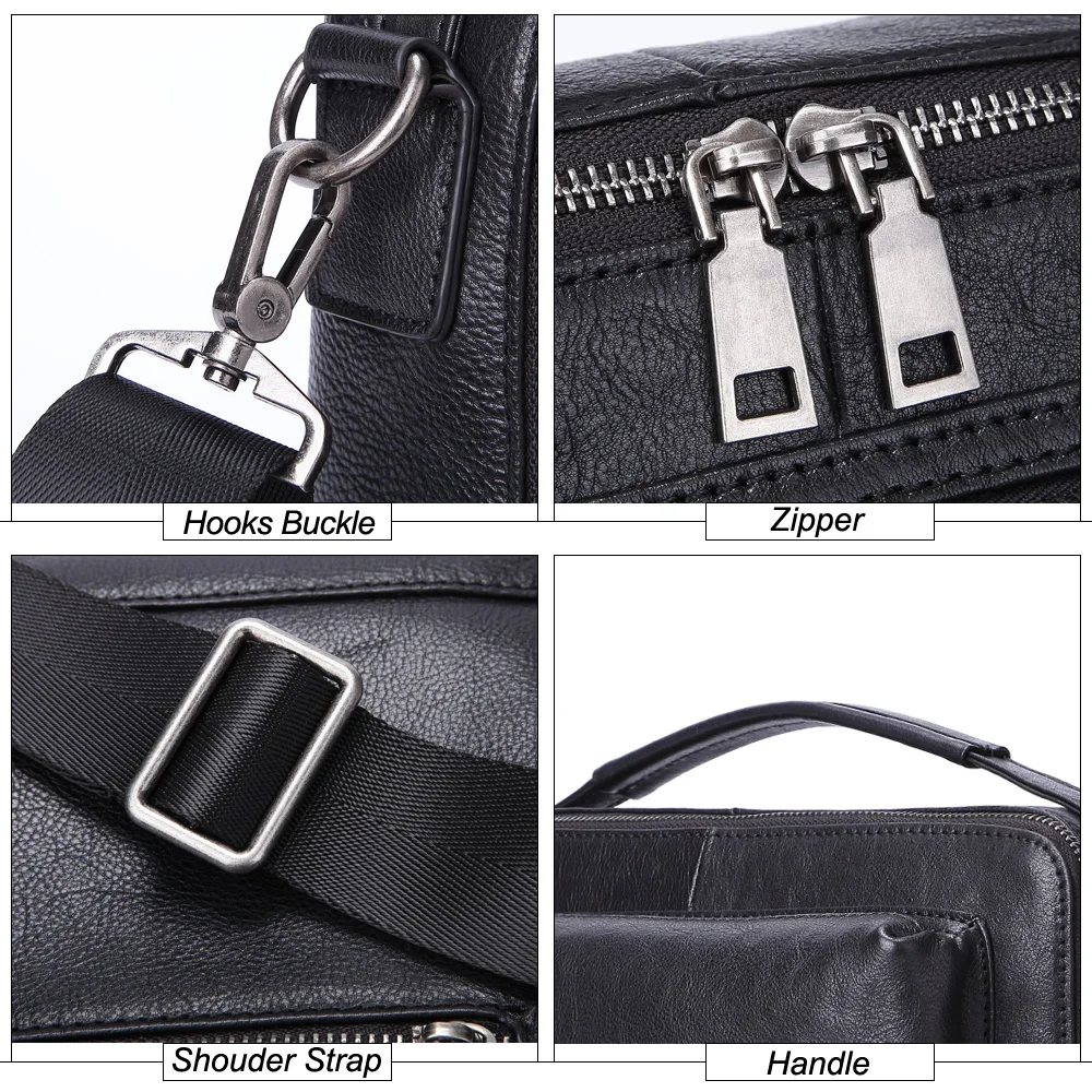 Мужская деловая сумка Flanker из мягкой коровьей кожи через плечо| |