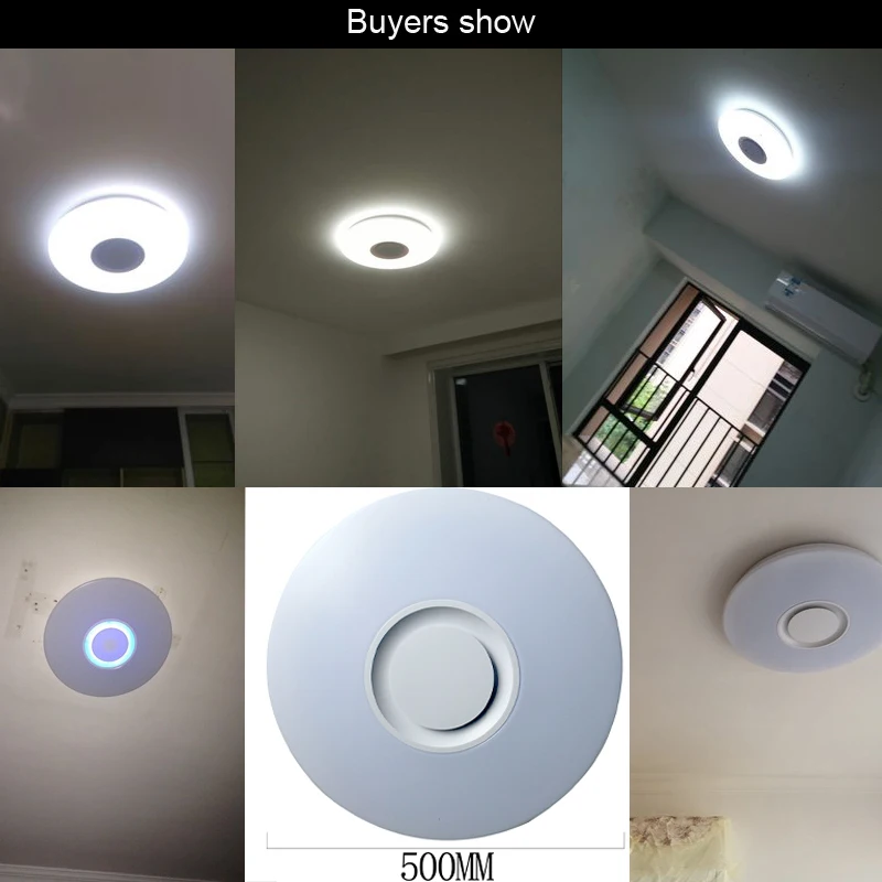 Lustres De Sala управление Rgb затемнения 36 Вт светодиодный потолочный светильник с Bluetooth и музыкой 90-260 в современная лампа для-20 квадратных метров