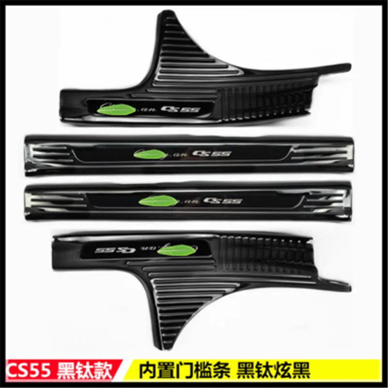 

Stainless Steel car Internal external Scuff Plate/Door Sill Door Sill pedal bienvenidos For Changan CS55 2014-2018 Car Styling