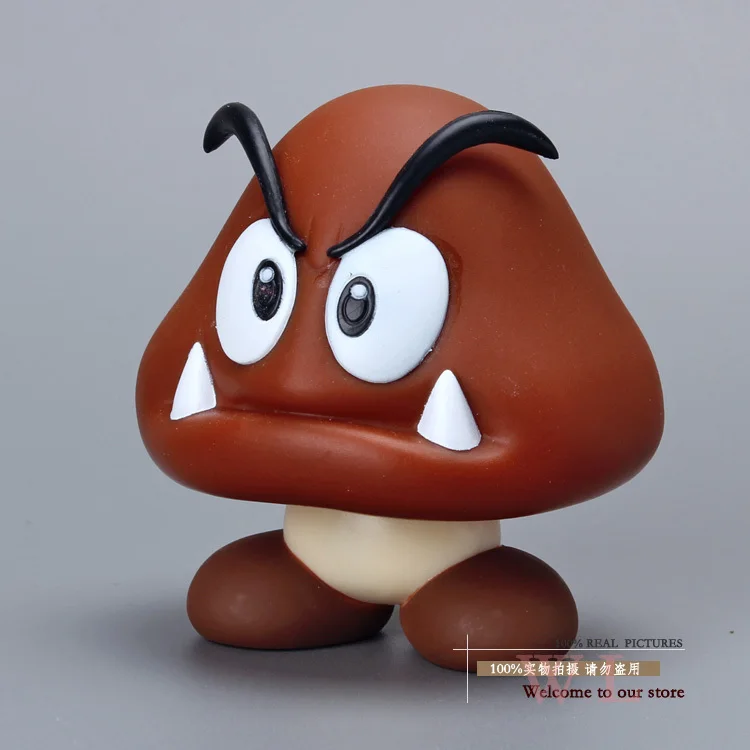 Super Mario Bros фигурки Goomba ПВХ Фигурки Модель игрушки куклы классические игрушки 3," 8 см SMFG204