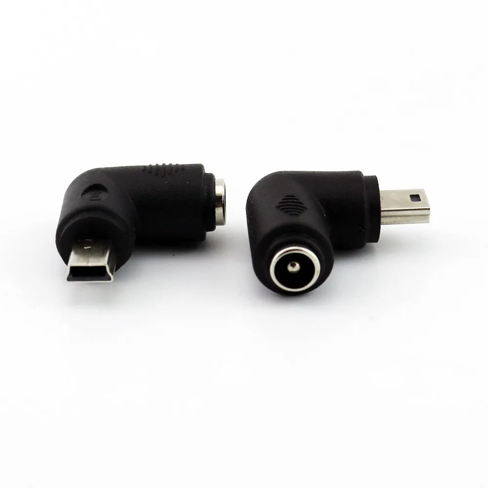 20 шт. DC 5 5x2 1 мм гнездо к Мини USB B контактный штекер 90 градусов прямоугольный