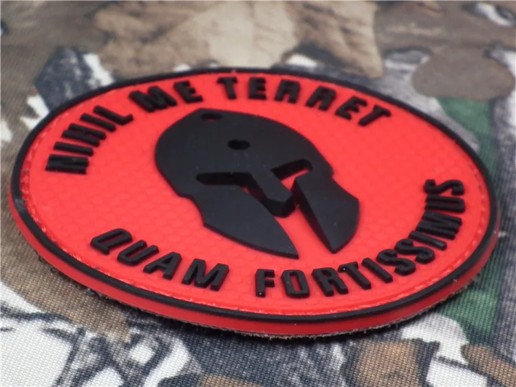 Nihil Me Terret Quam Fortissimus резиновый ПВХ Молон Тактический Спартанский палочный патч Броня боевой дух армии Спартак Военный Патч