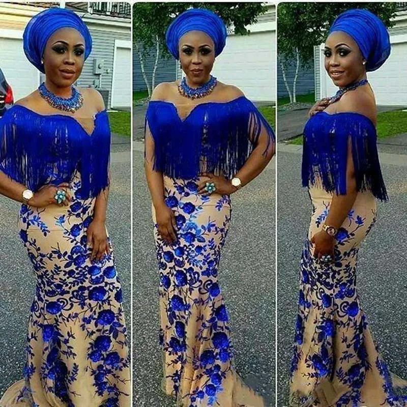 2019 вечернее платье с открытыми плечами и юбкой-годе кружевной аппликацией