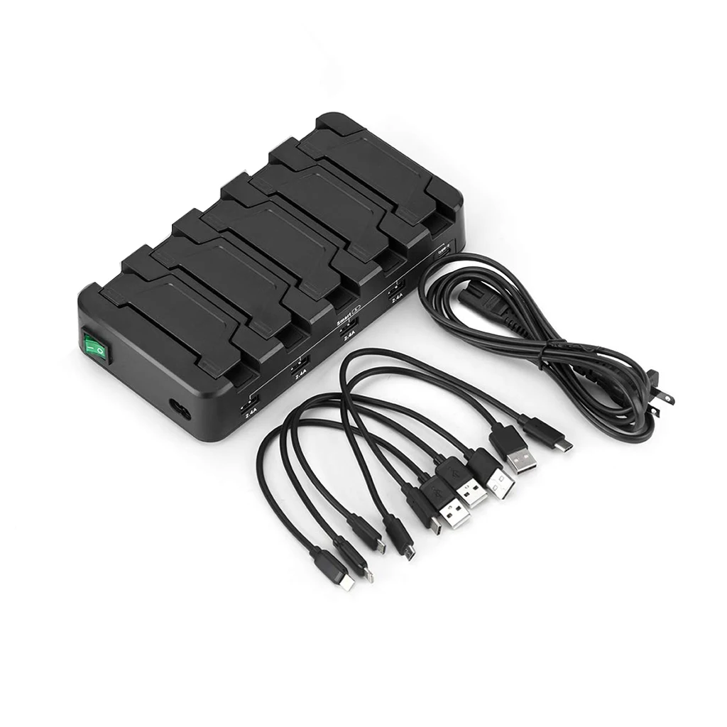 USB зарядная станция 5 портов 2.4A 3A быстрая зарядная станция многофункциональная US EU версия для мобильного телефона планшет ПК