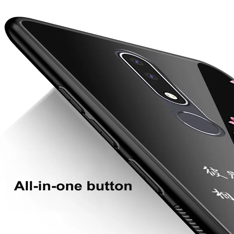 Чехол из закаленного стекла для Nokia 3 1 Plus мягкая силиконовая рамка Жесткий 6 0