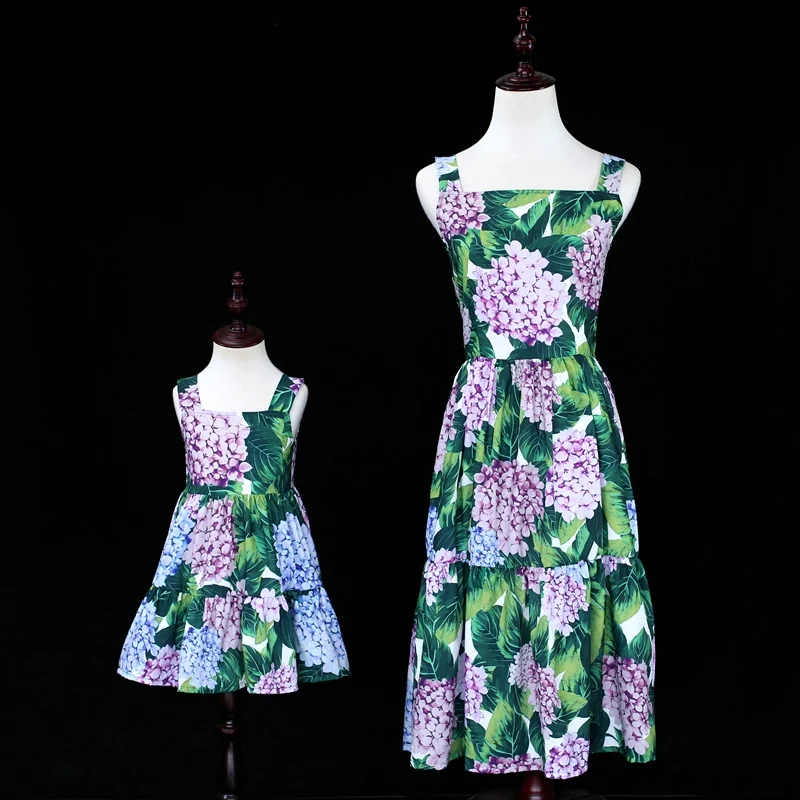 Детская шелковая Мягкая юбка на подтяжках Семейный комплект летнее пляжное