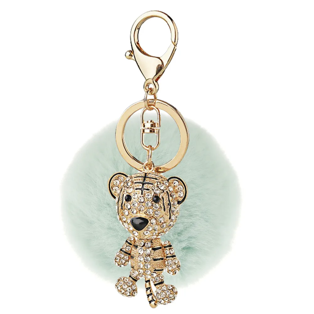 Подвеска-брелок с помпоном в виде кролика для девочек школьная сумка подвеска из