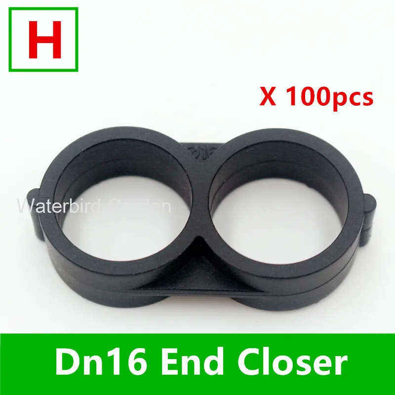 H 100pcs Dn16(1/") колючая арматура Подходит для 16LDPE труб капельные фитинги капельного орошения пластиковые локоть адаптер тройник вставка муфта HDPE Z103 - Цвет: H 100pcs