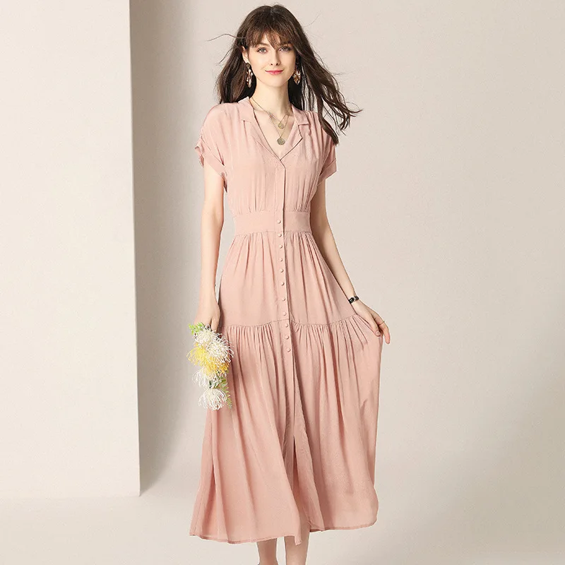 2019 новые летние женские простые Темперамент Талия однотонная одежда из хлопка и