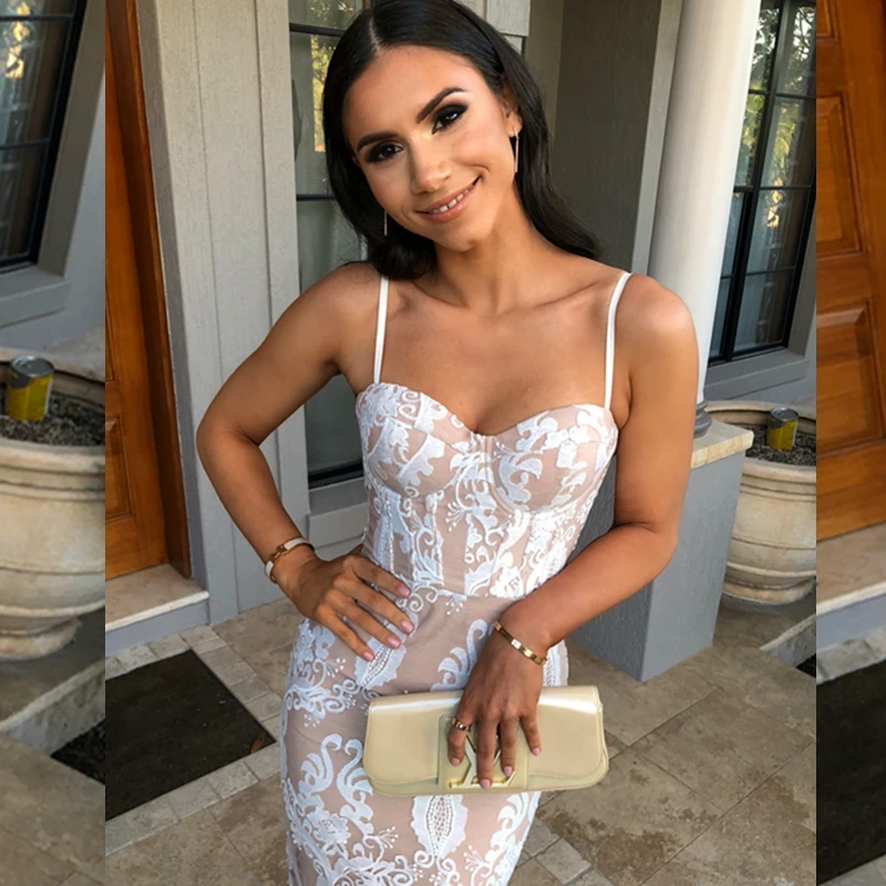 Сексуальные женские летние бандажные платья vestidos verano 2018 Bodycon Спагетти ремень