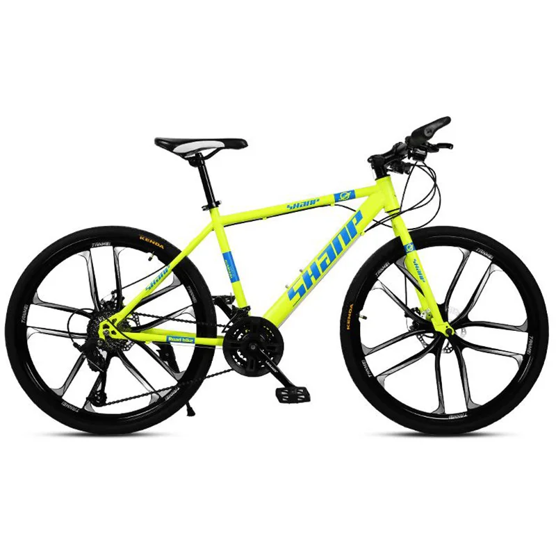 Online Mountainbike 21 Und 24-Zoll Variabler Geschwindigkeit Fahrrad Doppel Disc Bremse Ein Rad Mehrere Farbe Geeignet Für Erwachsene
