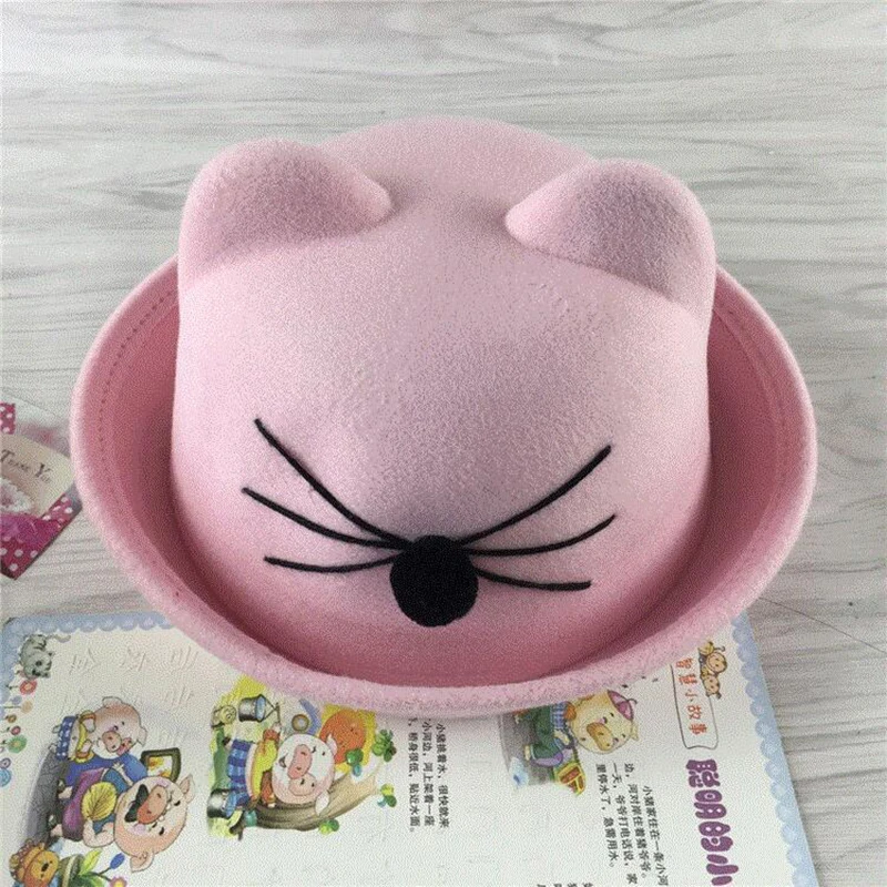 Фетровая шляпа с кошачьими ушками для мальчиков и девочек 1-7 лет | Аксессуары