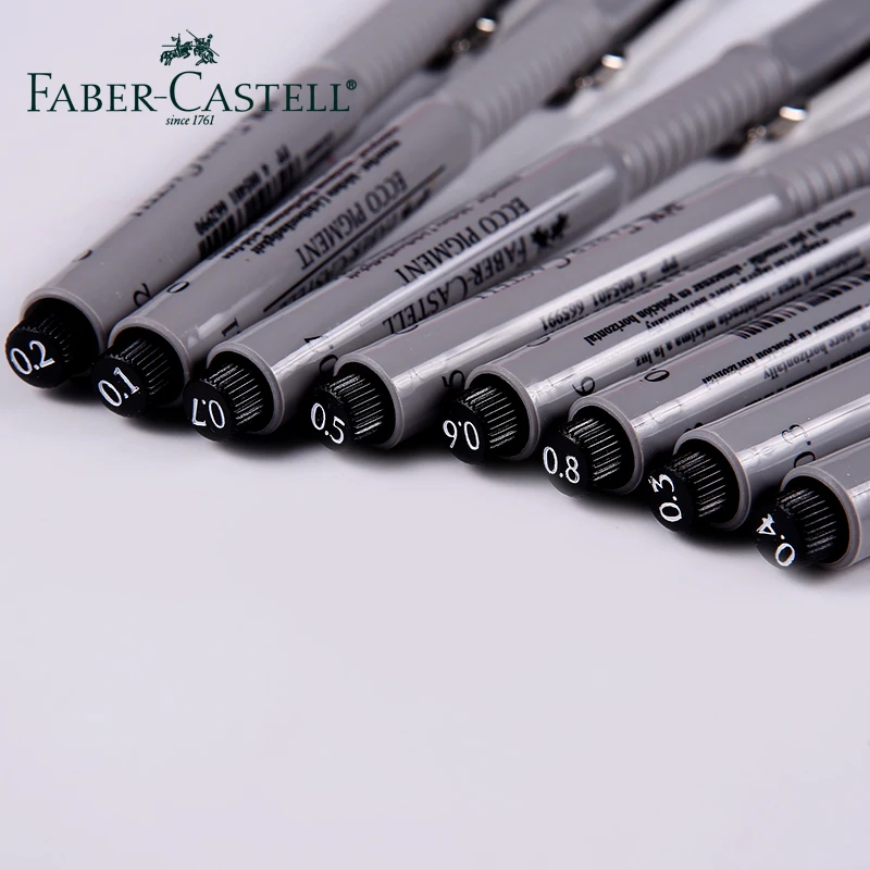 Немецкая гелевая ручка Faber castell для рисования водонепроницаемая комиксная с