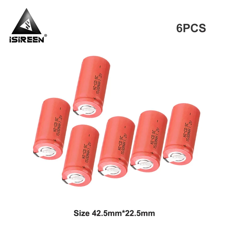 SC 1,2 V 1500mAh аккумуляторные батареи Ni-CD DIY Электроинструмент аккумуляторные батареи Subc Ni аккумулятор CD электрические игрушки фонарик