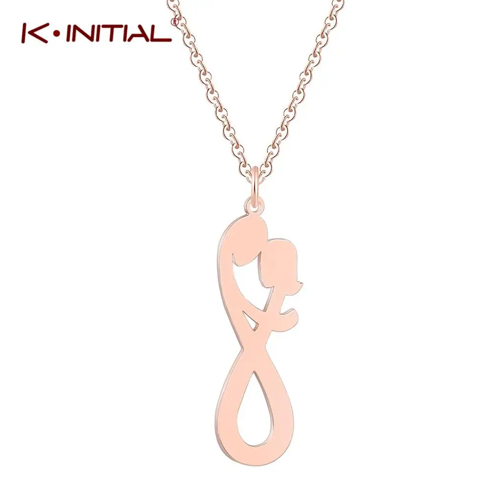 Ожерелье Kinitial Girl Boy с вырезами модное ожерелье из нержавеющей стали для женщин