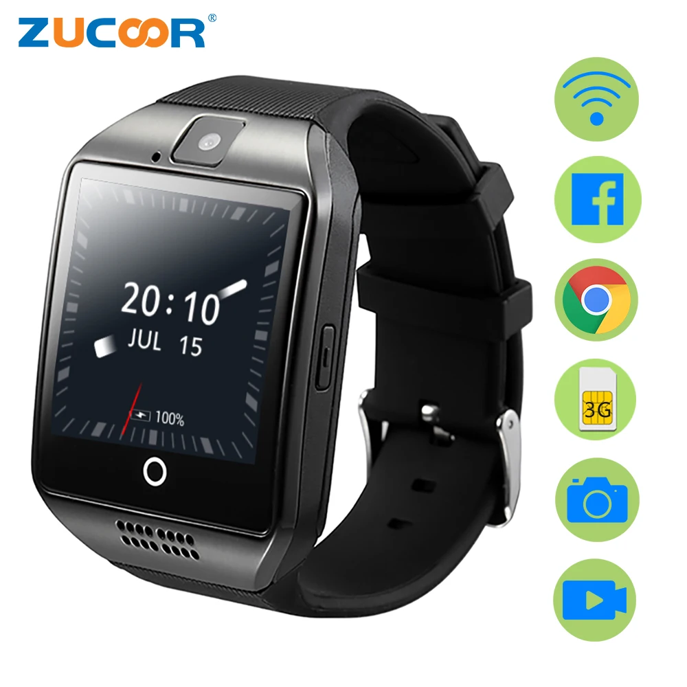 Zucoor Смарт часы gps Relogio Для Мужчин's женщин сенсорных телефонов ZW95 Android