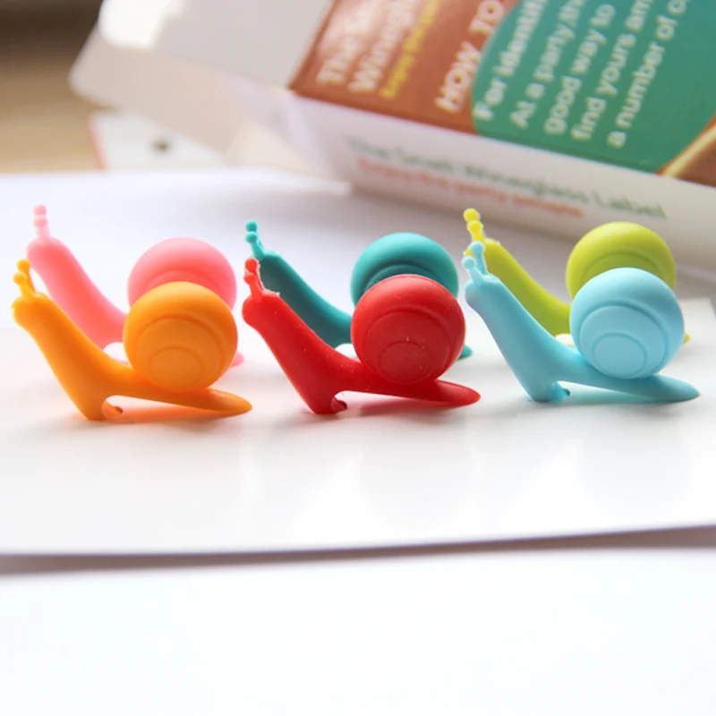 500 pcs/lot Cute Snail Tea Bag Holder Silicone Kitchen Mug Cup Infuser Gift Set Fun New | Дом и сад