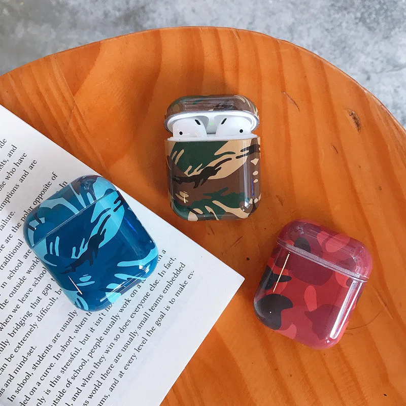 Камуфляжный чехол Airpods Cool для airpods защитный жесткий беспроводной наушников iphone