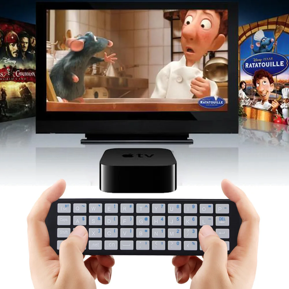 IPazzPort Bluetooth клавиатура для Apple TV 4 го поколения и чехол Siri пульт дистанционного