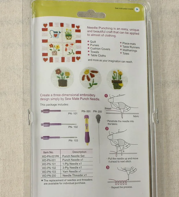 Новая игла для вышивания и штамповки с вышитыми узорами набор пробивных игл