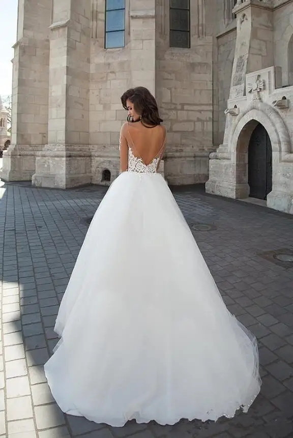Vestido de noiva зимнее платье Свадебные вечерние аппликации Цвет белый слоновая кость