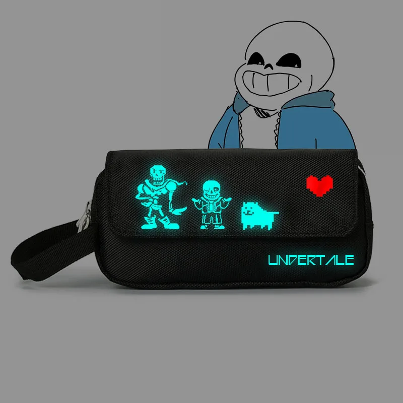 4 Игра Undertale Frisk Sans Скелет принт канцелярские принадлежности Sotrage сумка ручка чехол большой холщовый чехол для карандашей школьные сумки органайзер для путешествий - Цвет: 4