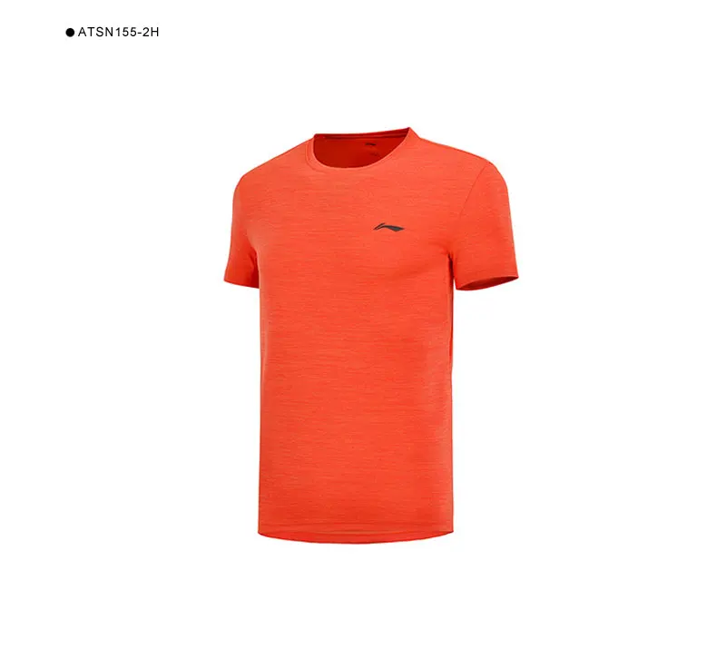 Li-Ning, мужские футболки для бега, для бега, для сухой, Смарт, полиэстер, обычная посадка, футболка, подкладка, спортивные футболки, топы, ATSN155 MTS2798