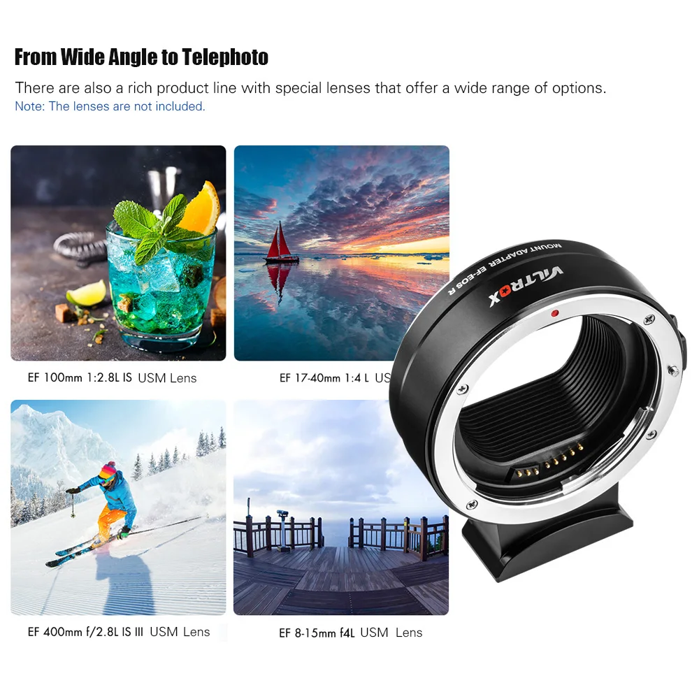 Viltrox EF-EOSR адаптер для крепления объектива с автофокусом для Canon EF/EF-S объектив серии Canon EOS R/EOS RP беззеркальные камеры