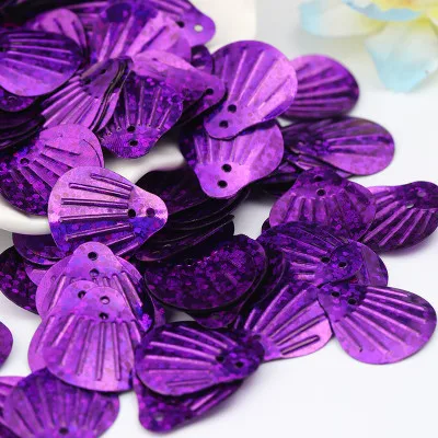 Laser Purple 120 шт./лот 18 мм большая свободная тесьма с пайетками для шитья, украшения, Свадебное Ремесло, аксессуары для одежды - Цвет: Laser Purple