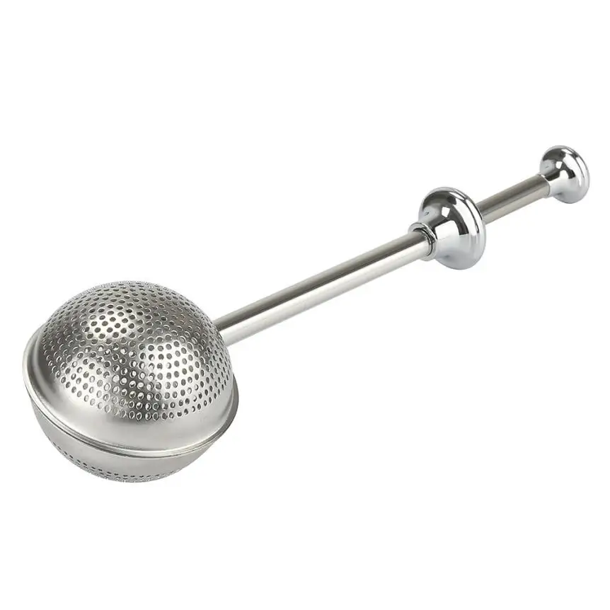 Из нержавеющей стали Чай Infuser мяч-Форма push Стиль домашнего офиса Чай аксессуары 3my12
