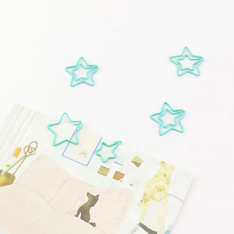 Забавная Закладка в виде звезды зеленая/розовая 20 шт./лот зажимы для маркировки